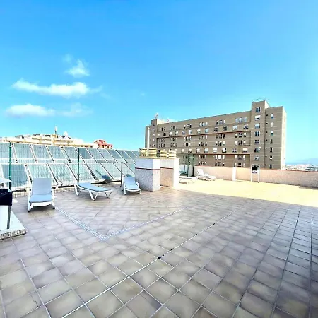Standard Studio, Wifi, Rooftop Pool That Has A Beautiful Ocean View In Puerto De La Cruz Lägenhet
